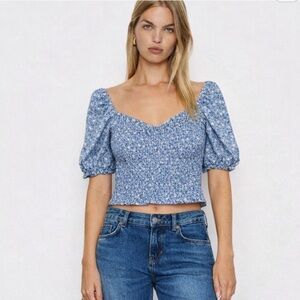 Abercrombie & Fitch Blue Floral Blouse